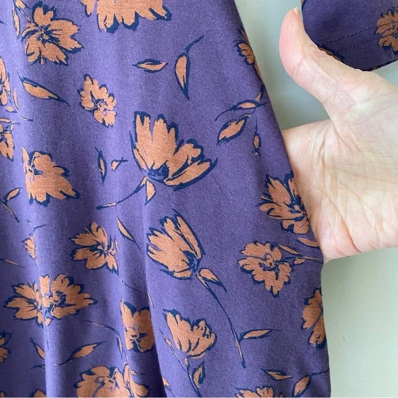 Pact Organic Brush Floral Currant Fit & Flare Midi Party Dress Size Small - Picture 6 of 15